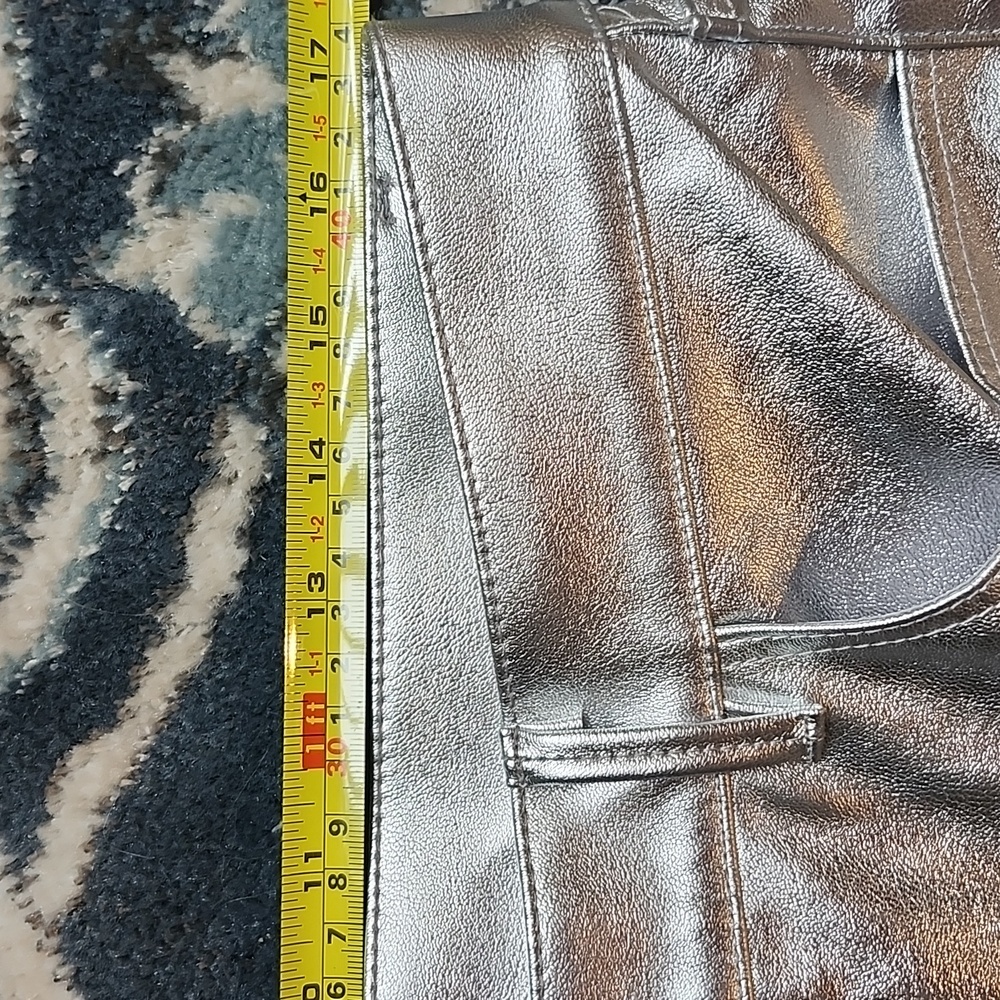 Ann Taylor | Shimmering Silver Jeans Size 12 - Picture 4 of 9